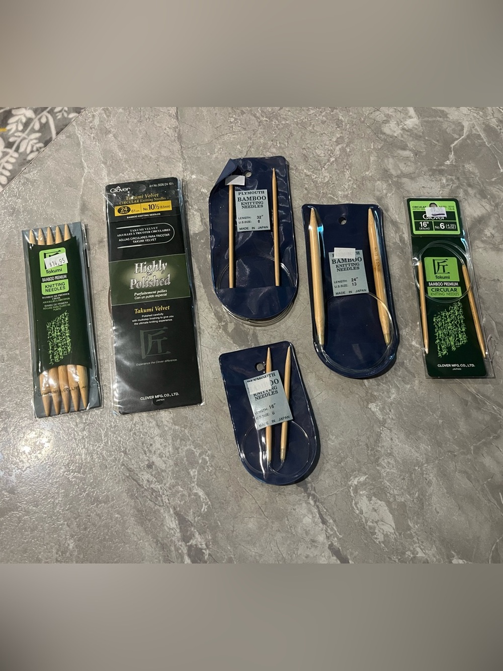 Bamboo Knitting Needle Set(6 Pkgs)